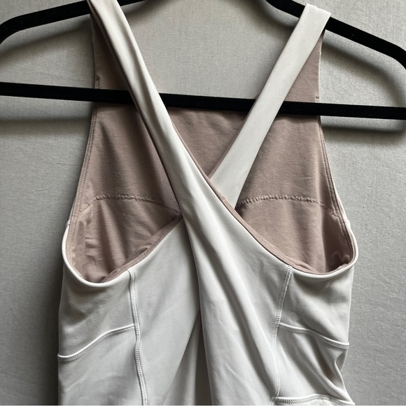 Lululemon Court Crush Dress White Sleeveless Tennis Skirt Skort Dress Sz 8/M - Picture 8 of 15